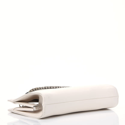 Jimmy Choo Calfskin Crystal Venus Clutch with Chain White 3 of 5