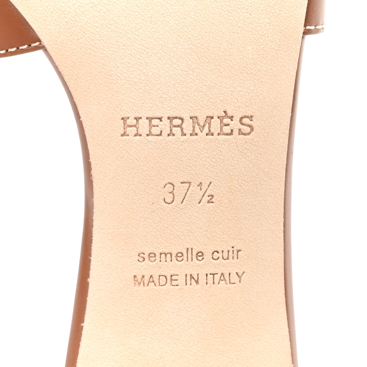 Calfskin Oasis Sandals 37.5 Gold