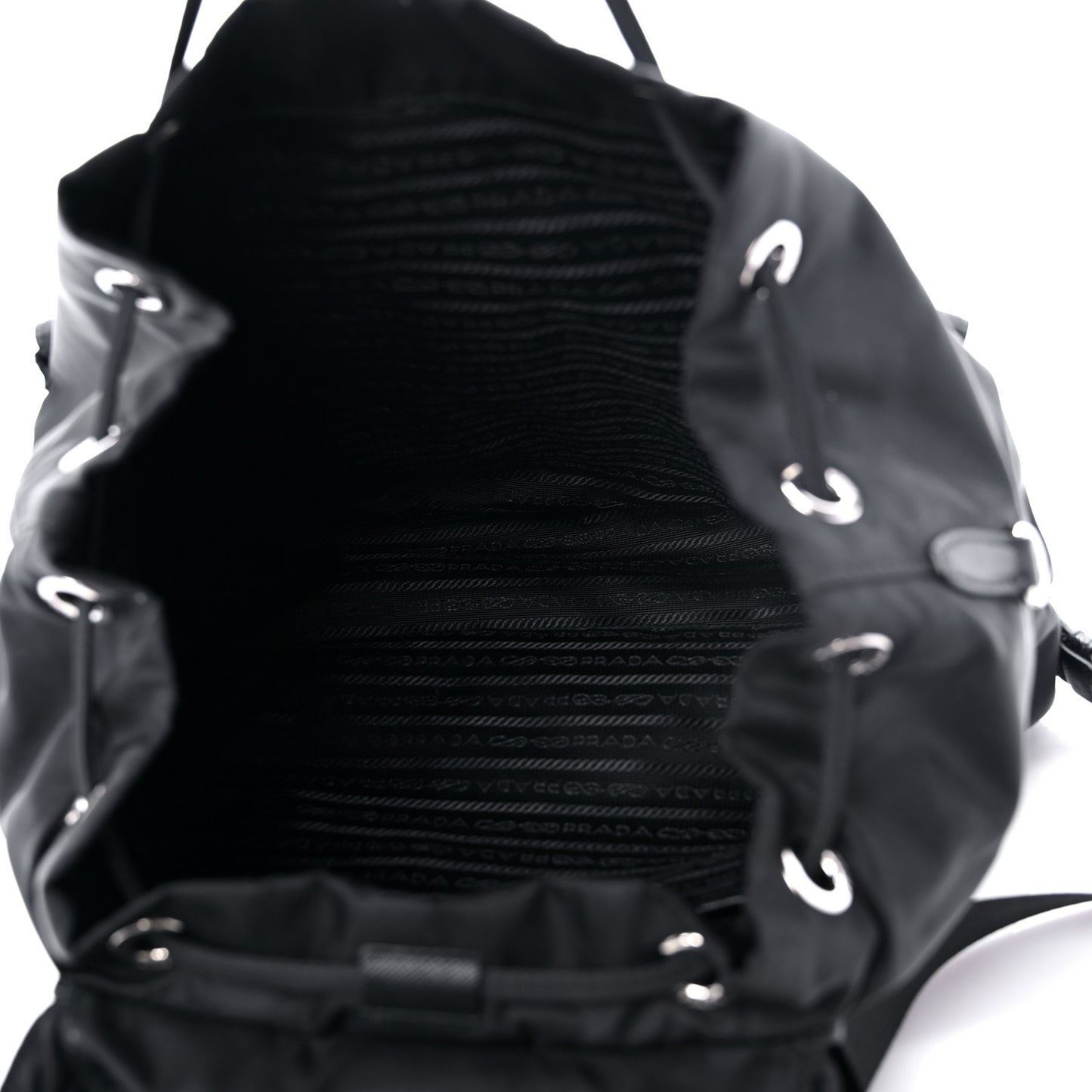 Tessuto Nylon Saffiano Medium Backpack Black