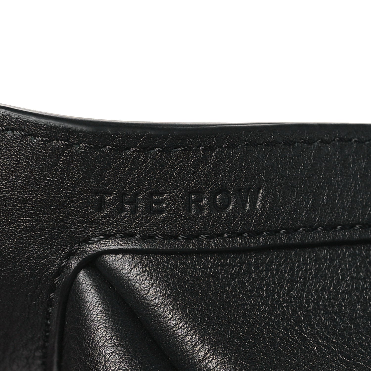 The Row Smooth Calfskin Small Slouchy Banana Bag Black 6 of 9