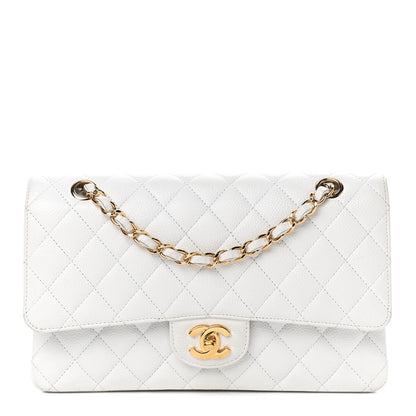Chanel Caviar Quilted Medium Double Flap White 1 of 10