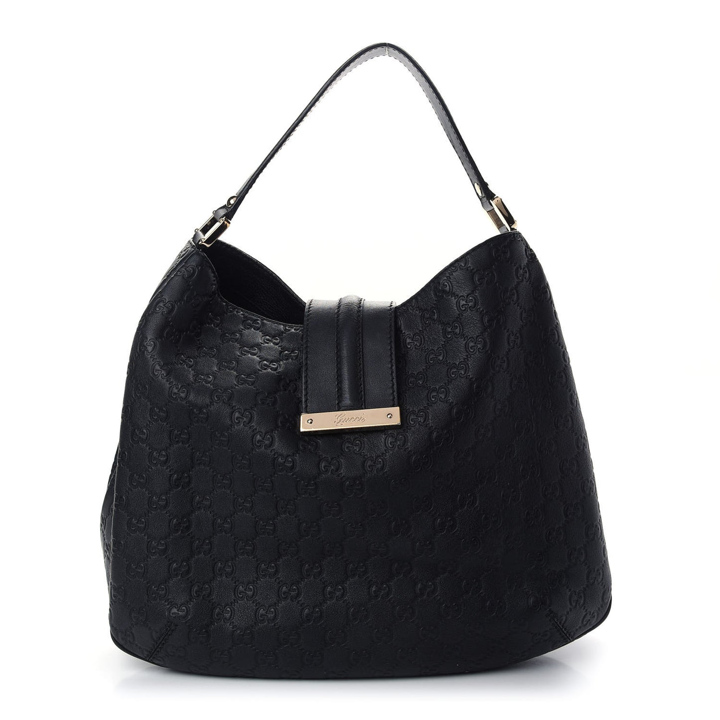 Guccissima Large New Ladies Web Hobo Black