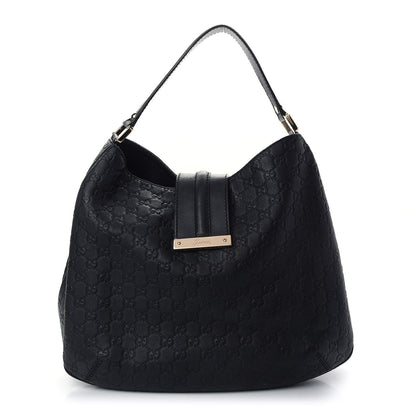 Gucci Guccissima Large New Ladies Web Hobo Black 1 of 12