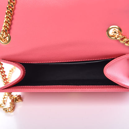 Saint Laurent Grain De Poudre Small Monogram Kate Satchel Rose Clair 5 of 12