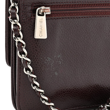 Chanel Caviar Timeless CC Wallet On Chain WOC Dark Brown 17 of 17