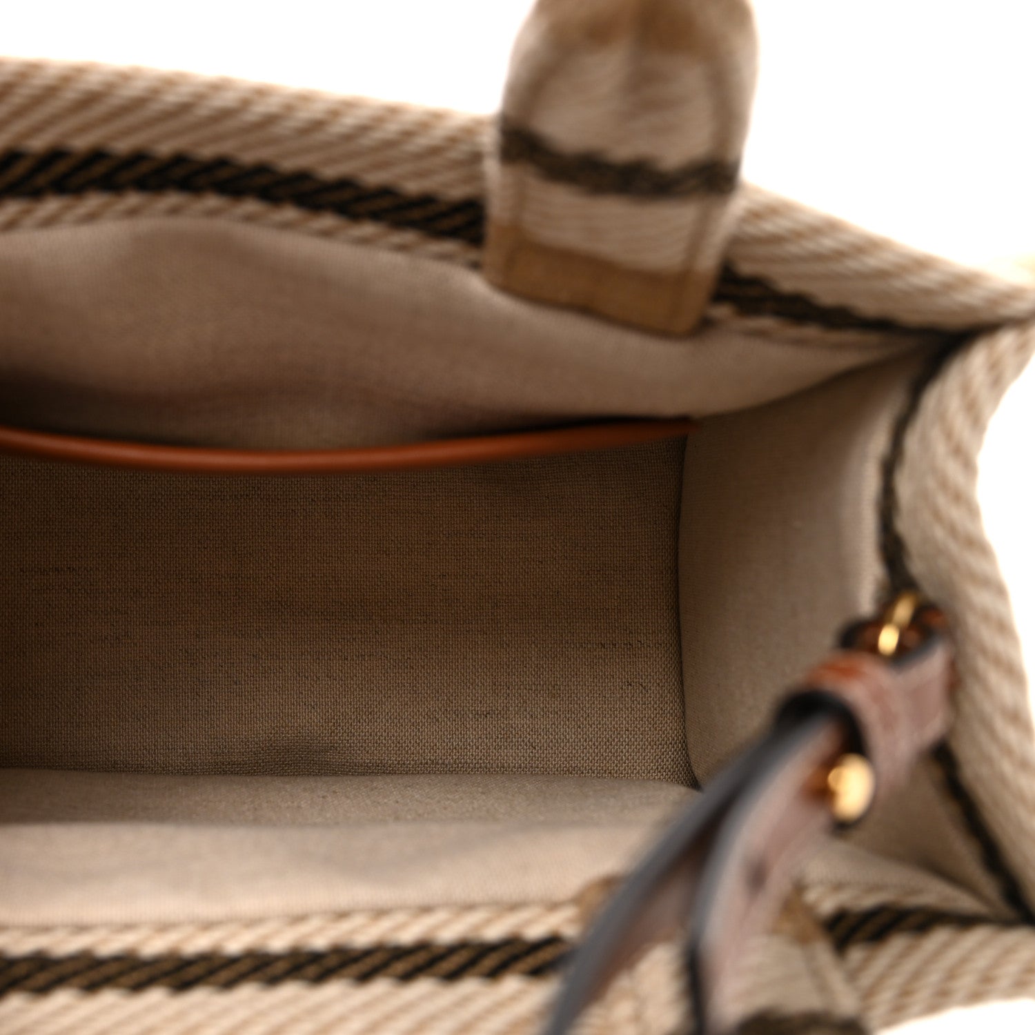 Celine Canvas Calfskin Small Cabas Thais Beige Black White 5 of 9