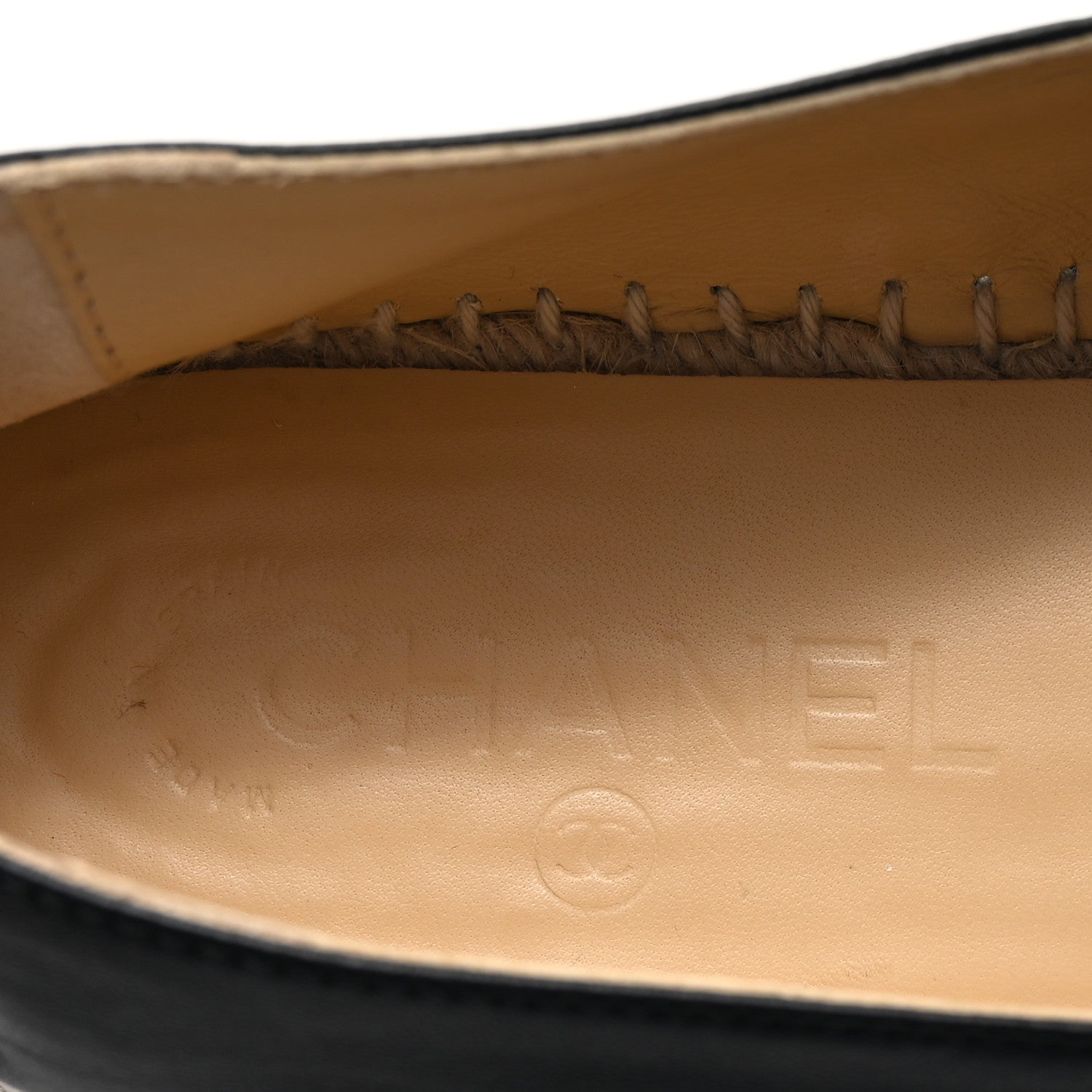 Chanel Lambskin CC Espadrilles 38 Black 8 of 10