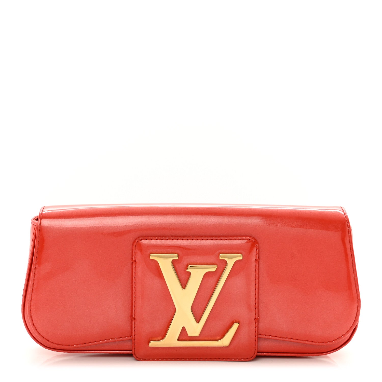 Louis Vuitton Patent Sobe Clutch Orange Sunset 1 of 7