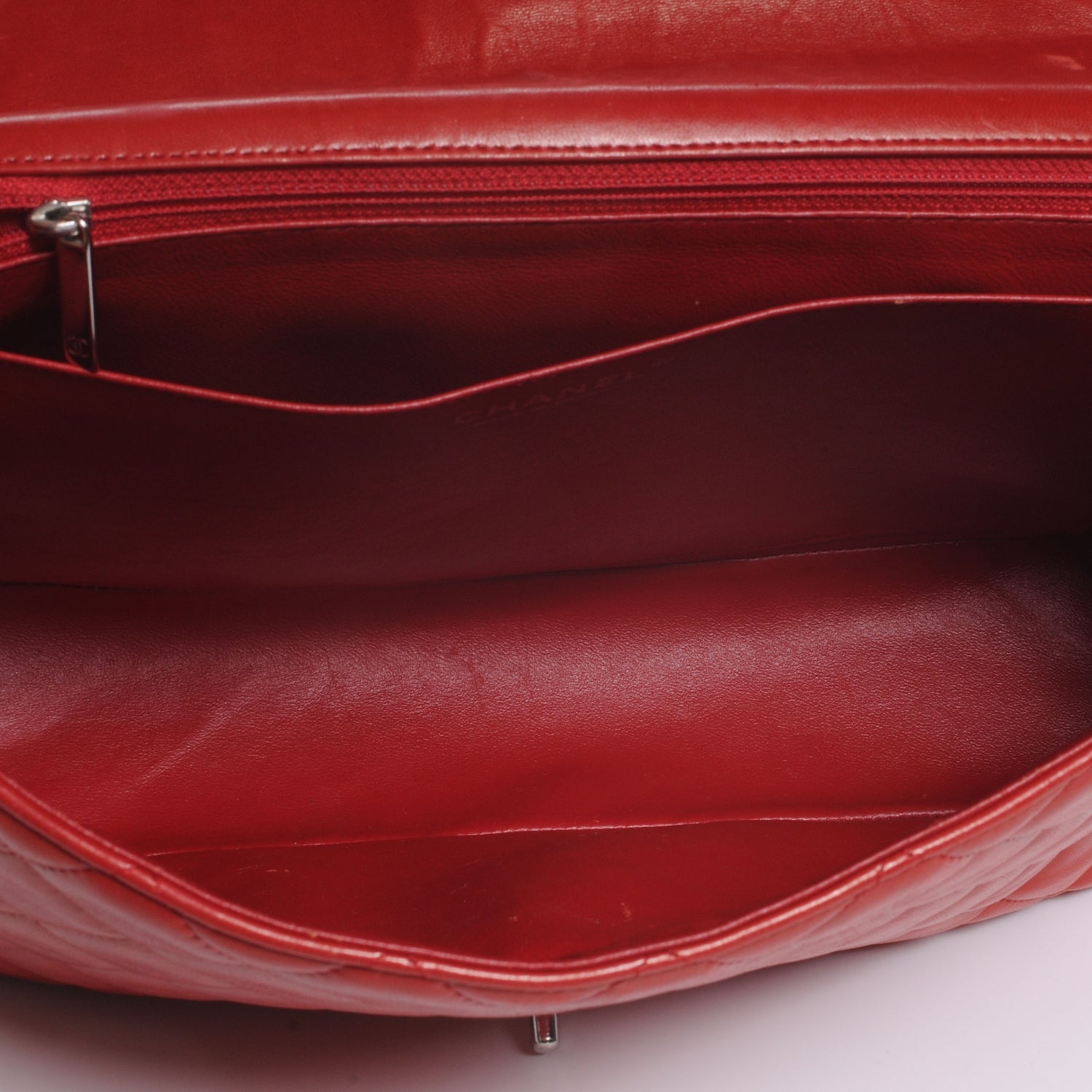 Chanel Lambskin Quilted Maxi Single Flap Red 5 of 8