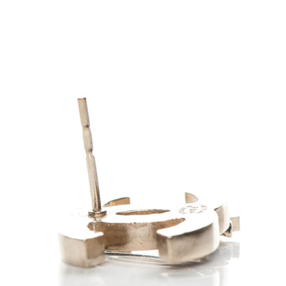 Chanel Enamel CC Clover Earrings Black Gold 5 of 6