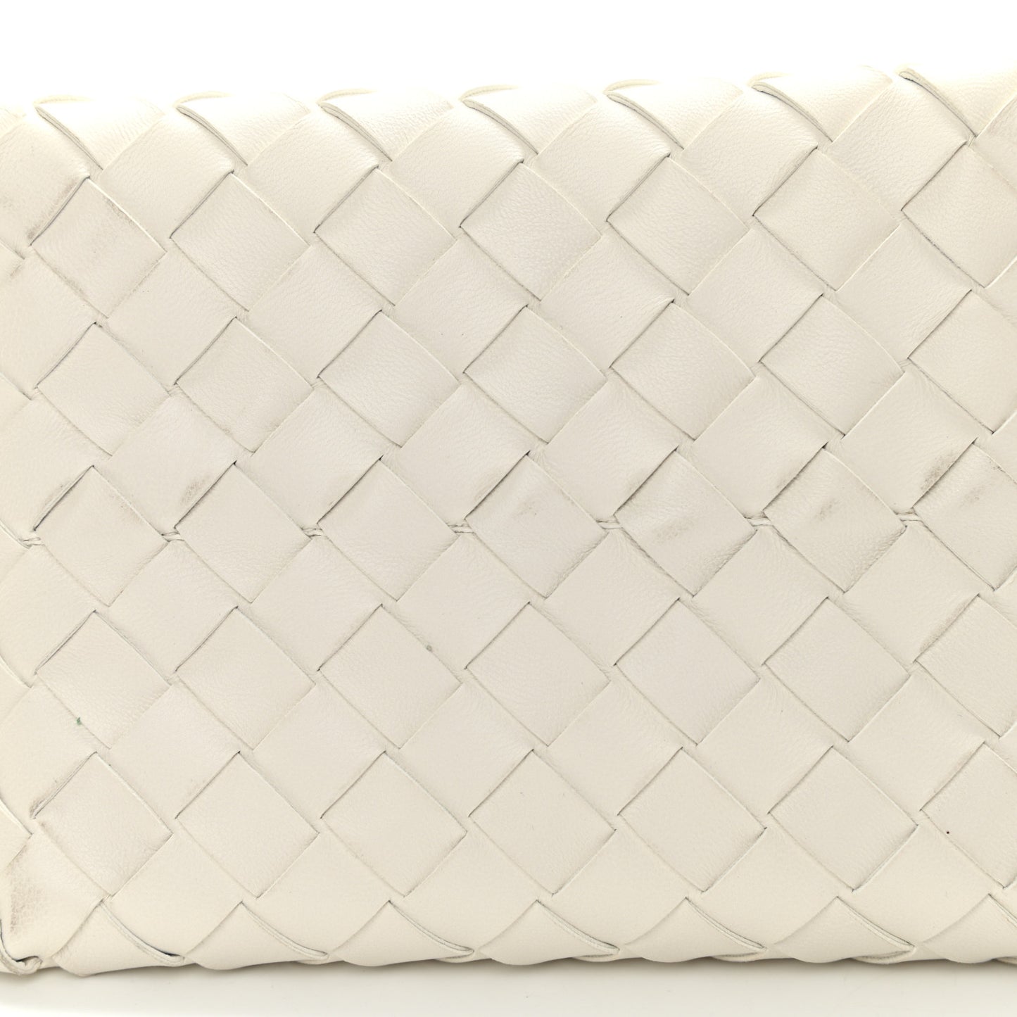 Nappa Intrecciato Tie Shoulder Bag White