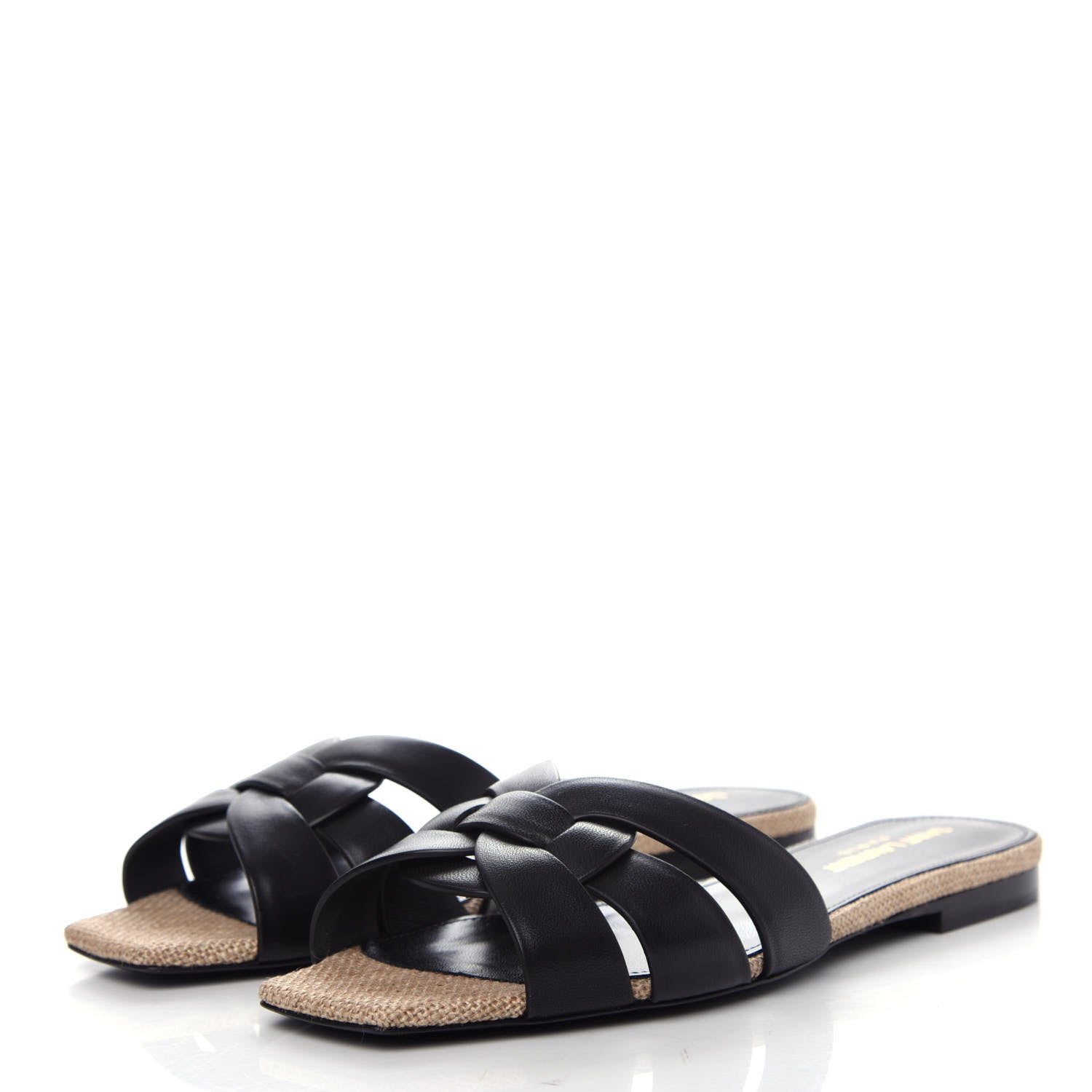 Saint Laurent Calfskin Nu Pied 05 Slide Sandals 35 Black 3 of 12