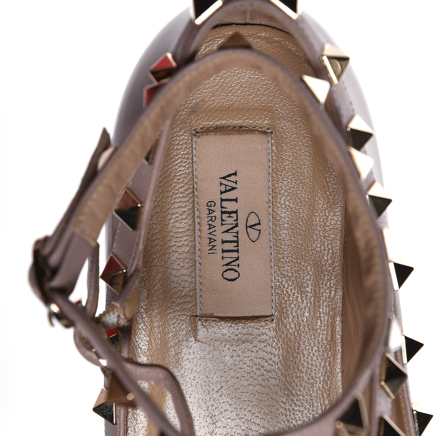 Patent Rockstud Cage Ballerina Flats 39 Poudre