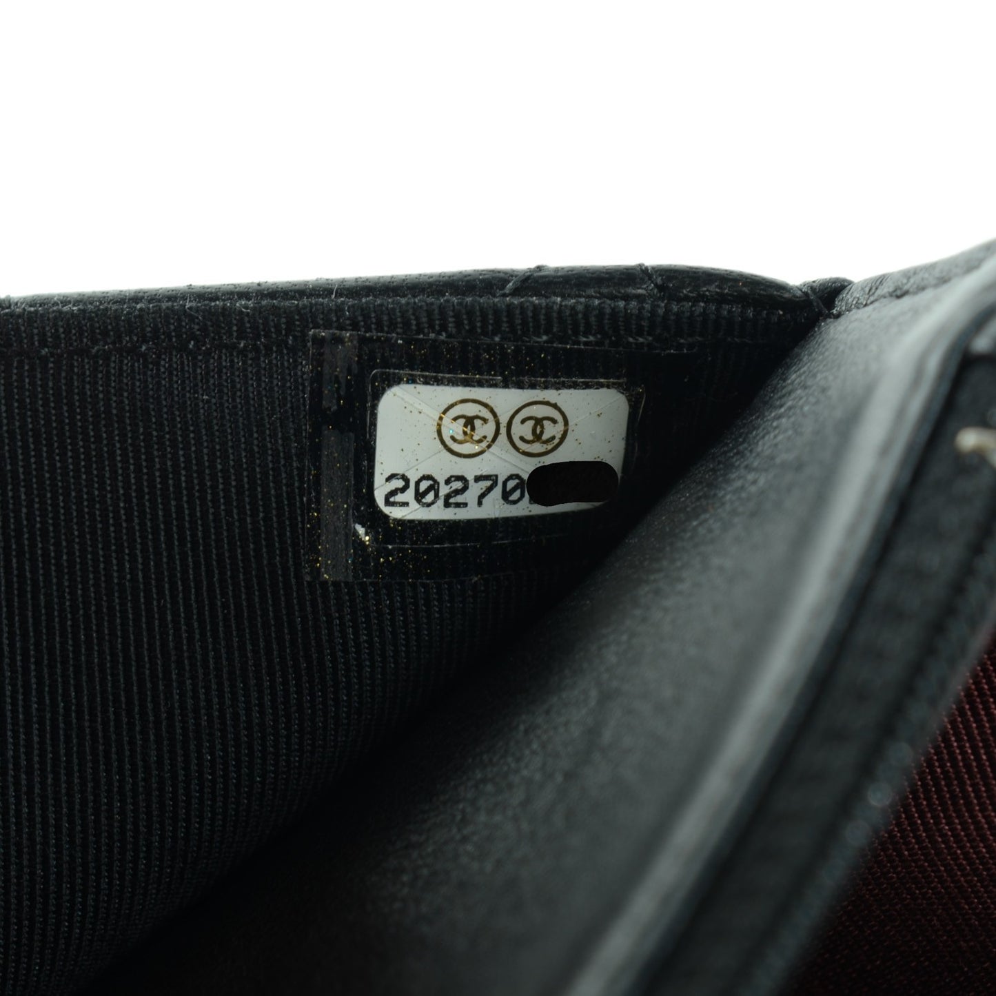 Lambskin Quilted Wallet On Chain WOC Black