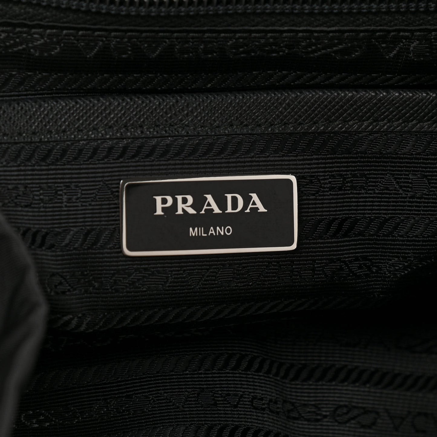 Tessuto Nylon Saffiano Medium Backpack Black