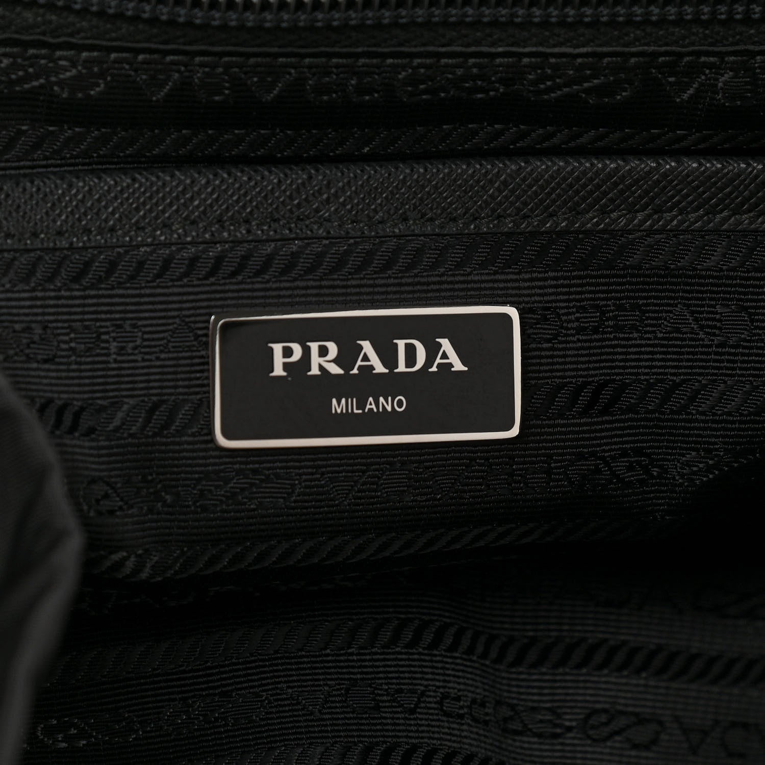 Prada Tessuto Nylon Saffiano Medium Backpack Black 6 of 10
