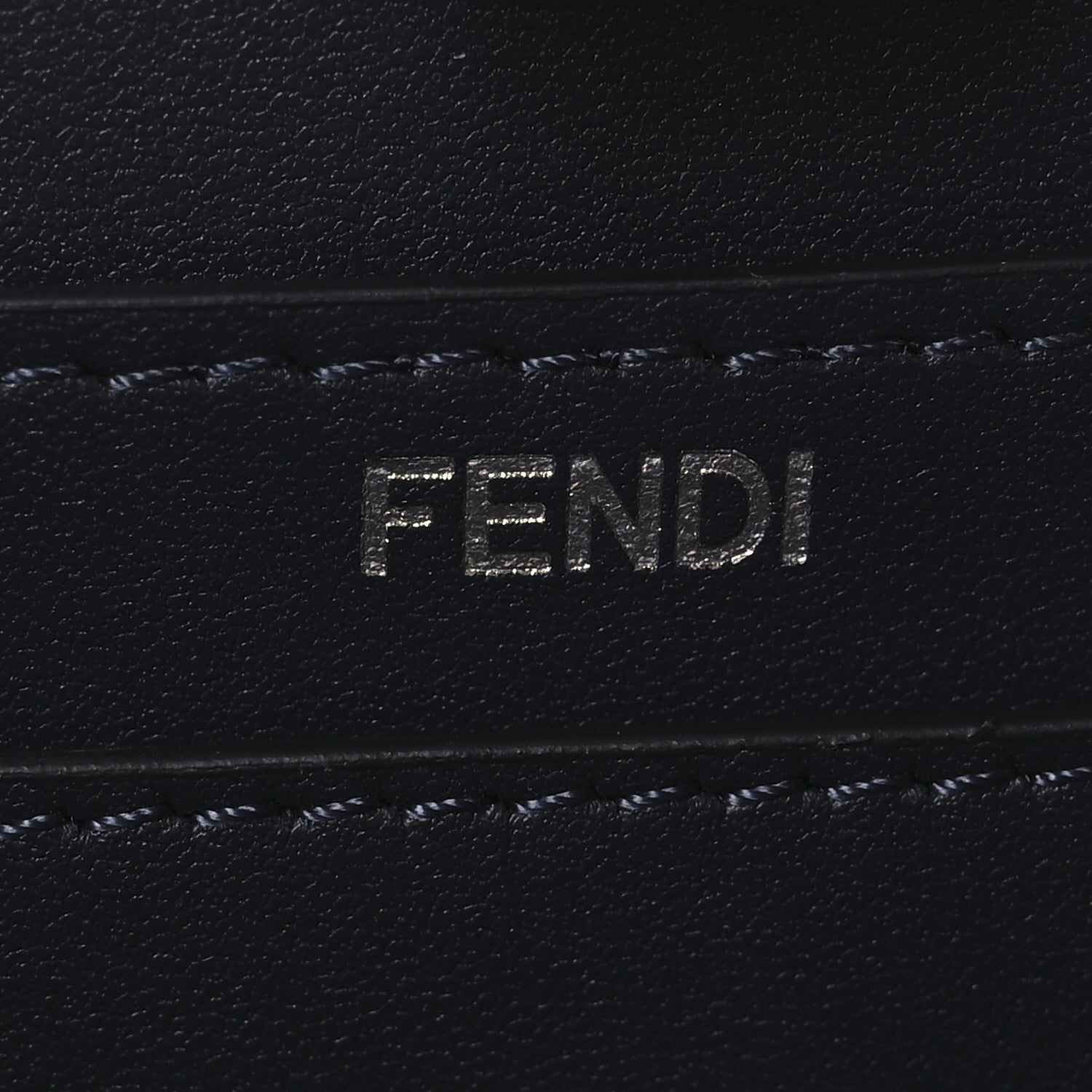 Fendi Vitello King Shiny Nappa Intreccio Petite Peekaboo I SEE U Satchel Midnight 6 of 12