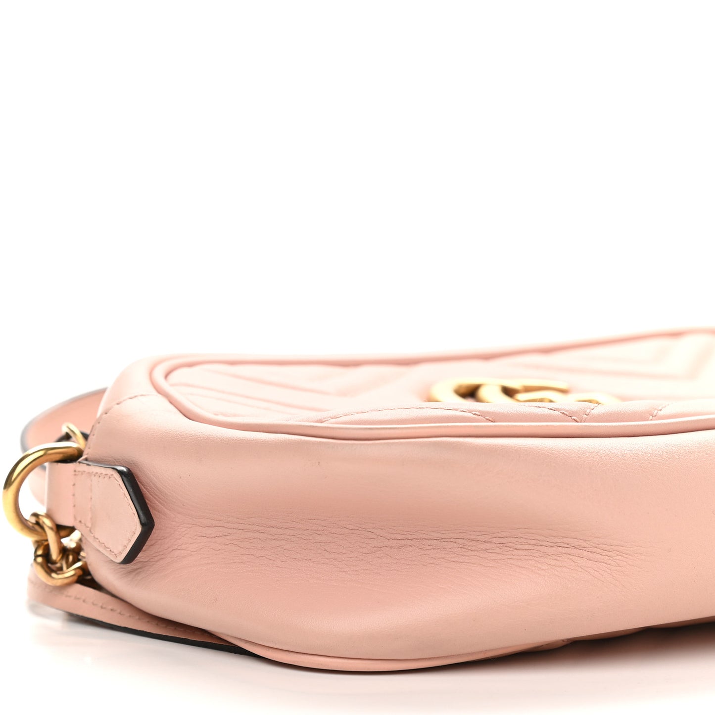 Calfskin Matelasse Small GG Marmont Chain Shoulder Bag Perfect Pink