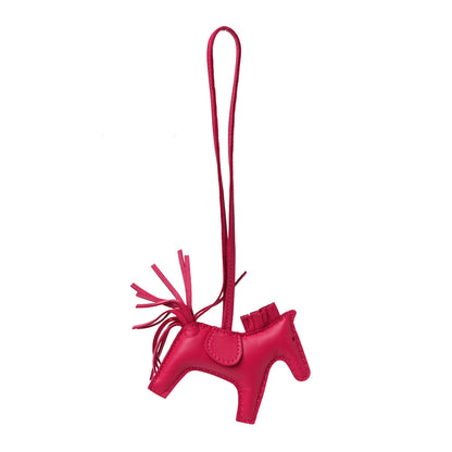 Hermes Milo Lambskin Grigri Rodeo Horse Bag Charm PM Rose Mexico 1 of 6