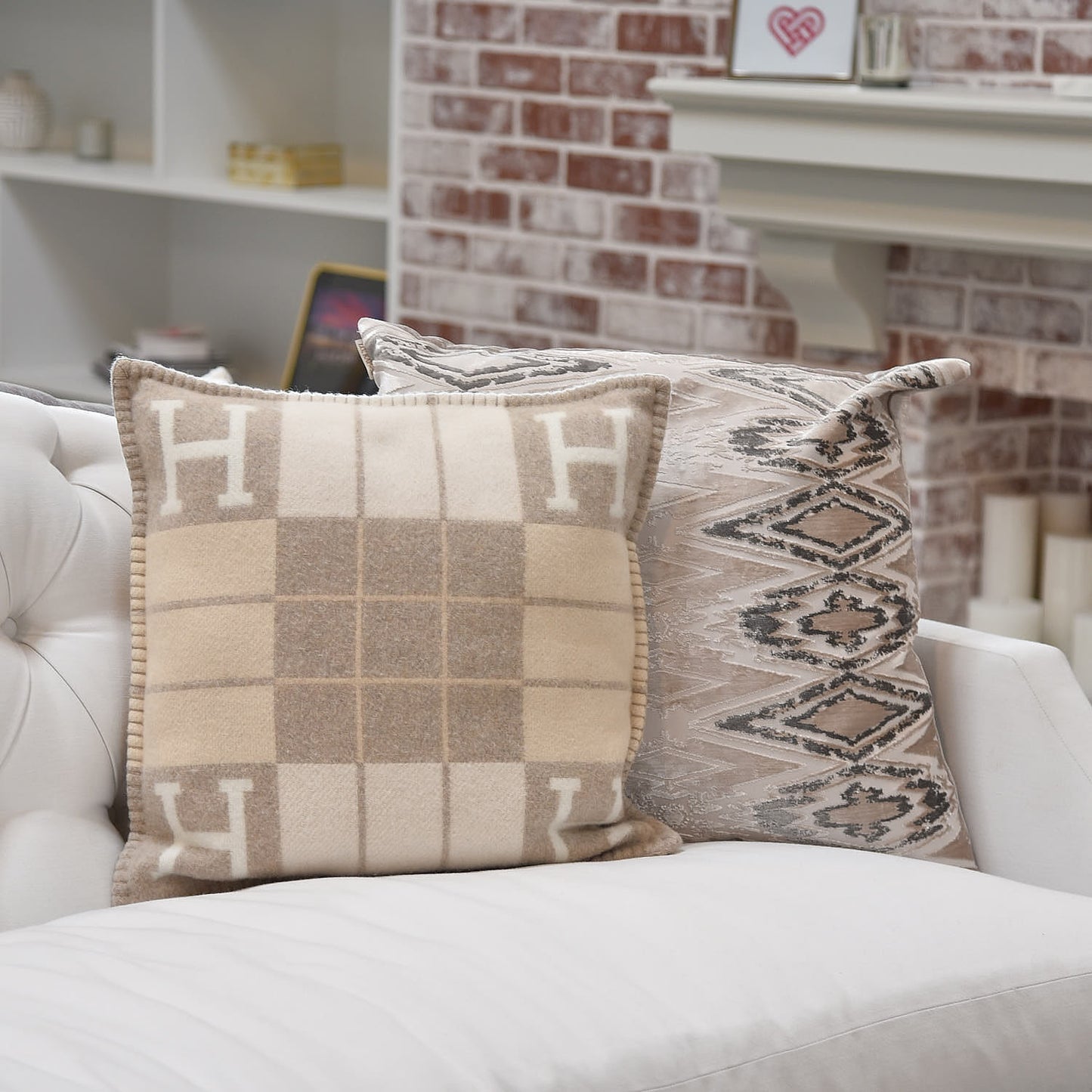 Wool Cashmere Avalon III Pillow PM Coco Camomille