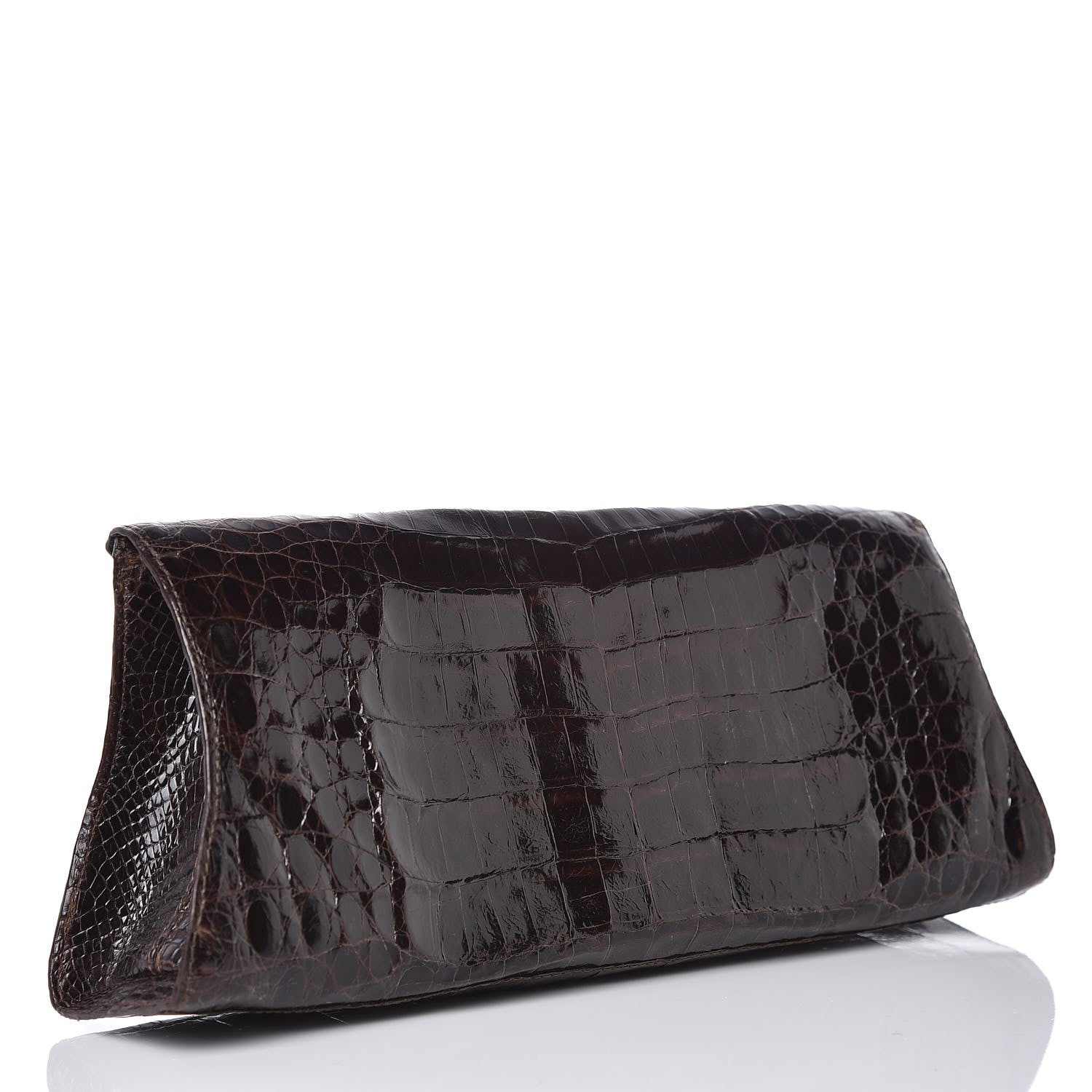 Nancy Gonzalez Crocodile Clutch Brown 2 of 6