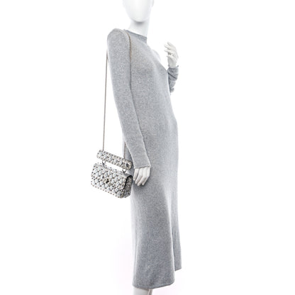 Valentino Garavani VALENTINO GARAVANI Metallic Wrinkled Lambskin Small Rockstud Spike Shoulder Bag Silver 2 of 10