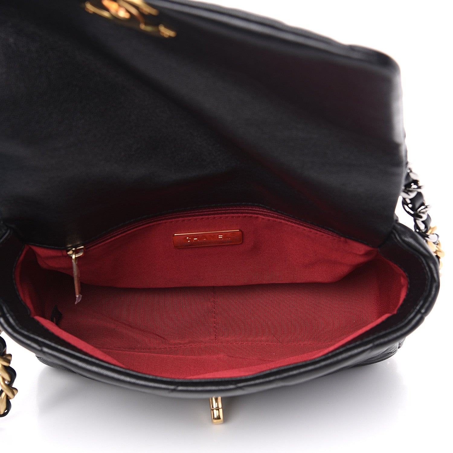 Chanel Goatskin Quilted Medium 19 Flap Black 4 of 11