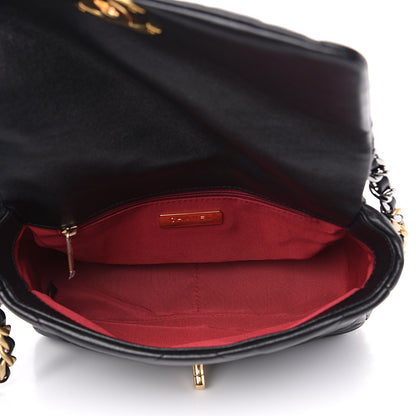 Chanel Goatskin Quilted Medium 19 Flap Black 4 of 11