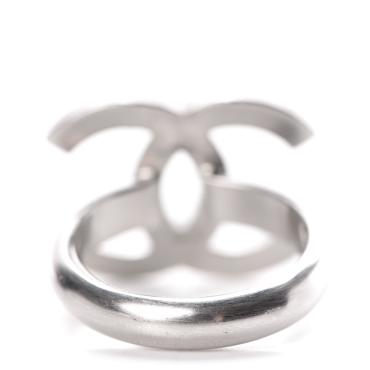 Crystal CC Ring 5.75 Silver