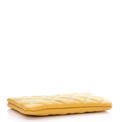 Chanel Caviar Quilted Small Cosmetic Case Yellow 4 of 8