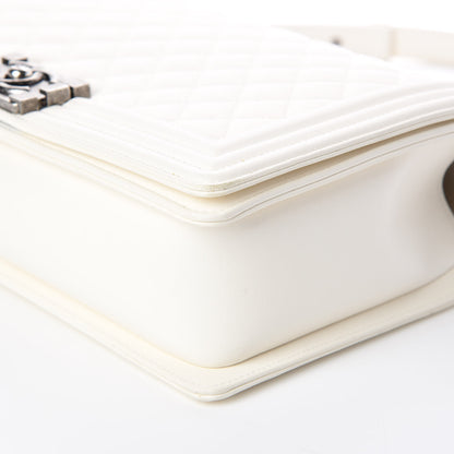 Chanel Lambskin Quilted New Medium Boy Flap White 6 of 10