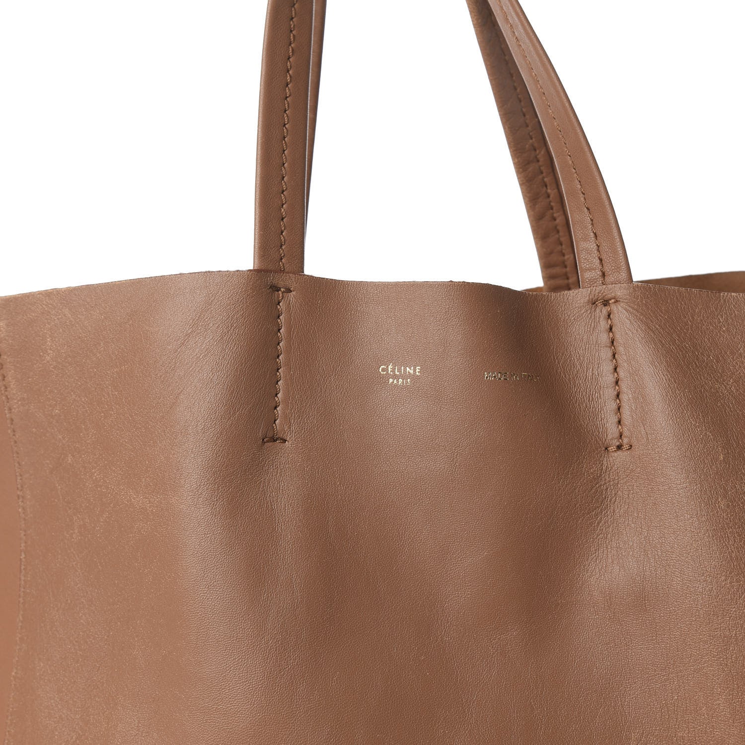 Celine Lambskin Vertical Cabas Beige Brown 14 of 21