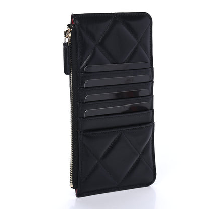 Chanel Shiny Goatskin Quilted Chanel 19 Phone and Card Holder Black 2 of 4