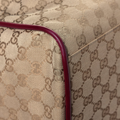 Gucci GG Monogram Web Medium Collapsable Carry On Duffle Beige Red 7 of 8