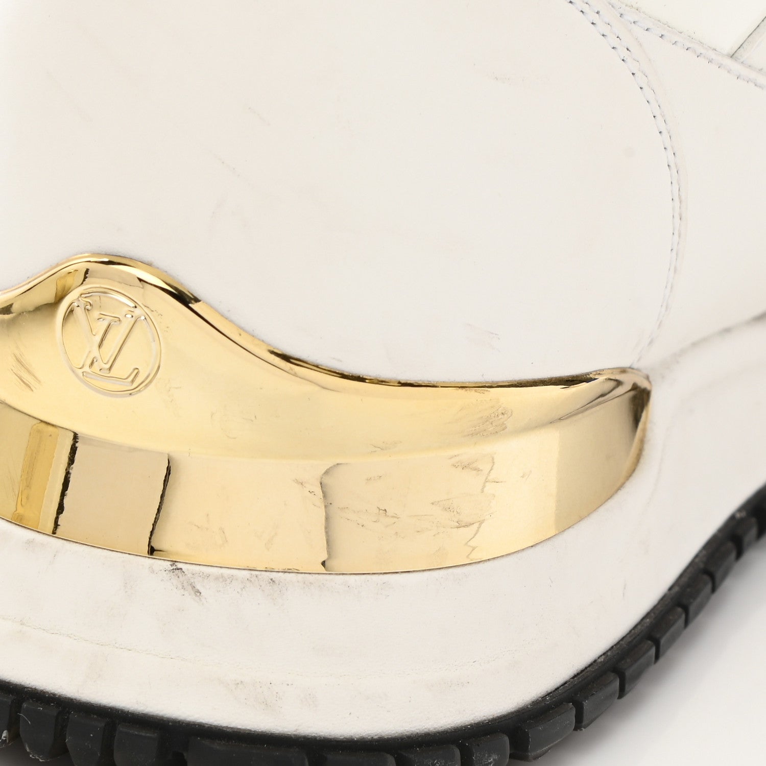 Louis Vuitton Calfskin Monogram Run Away Sneakers 38.5 White 12 of 21