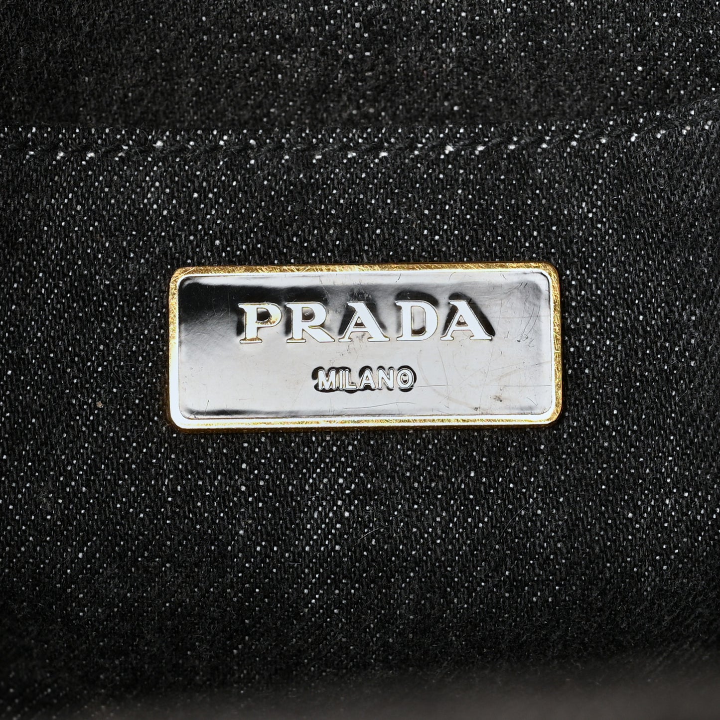 Denim Small Logo Tote Black