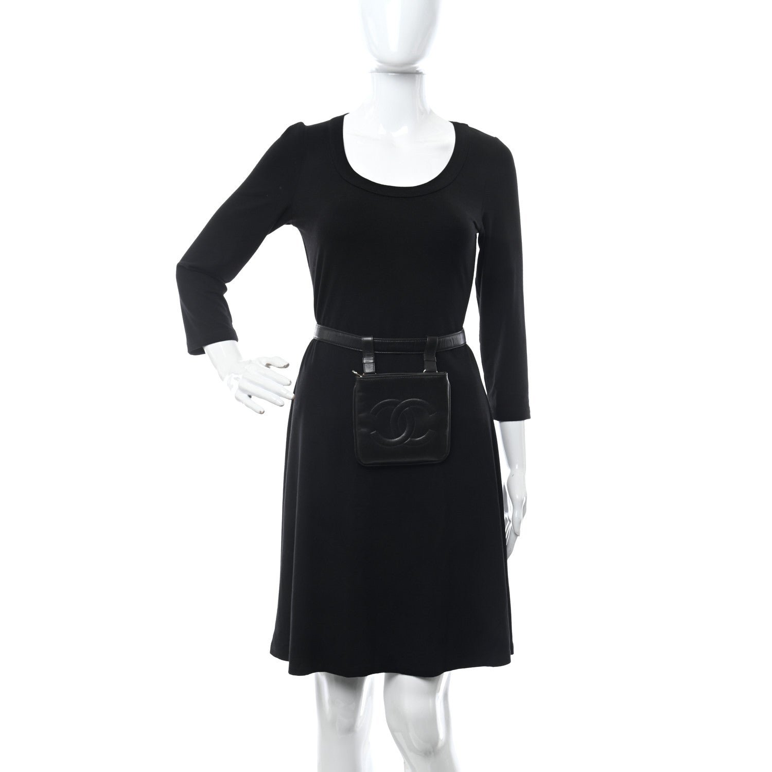 Chanel Lambskin CC Waist Belt Bag 75 30 Black 2 of 13