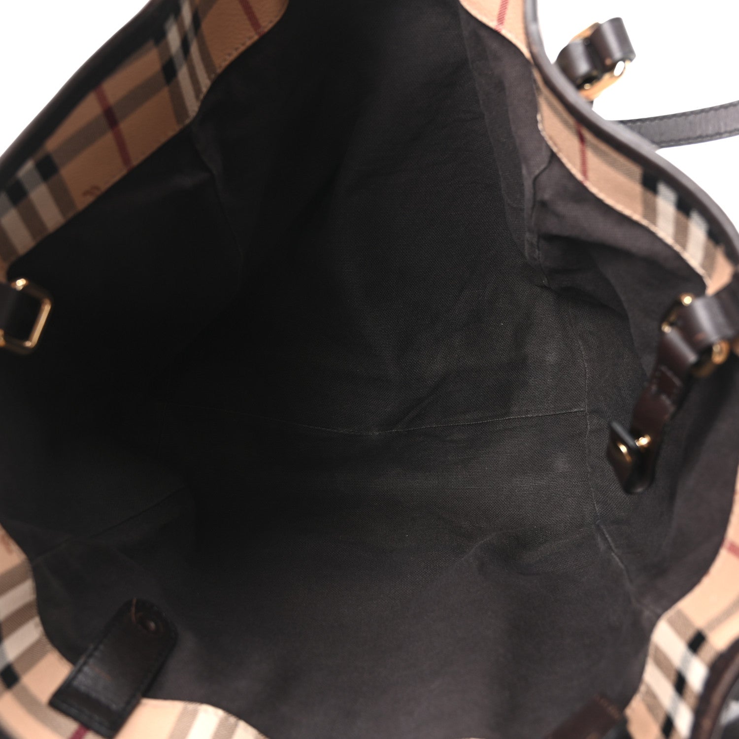 Burberry Haymarket Check Small Canterbury Tote Chocolate 6 of 15