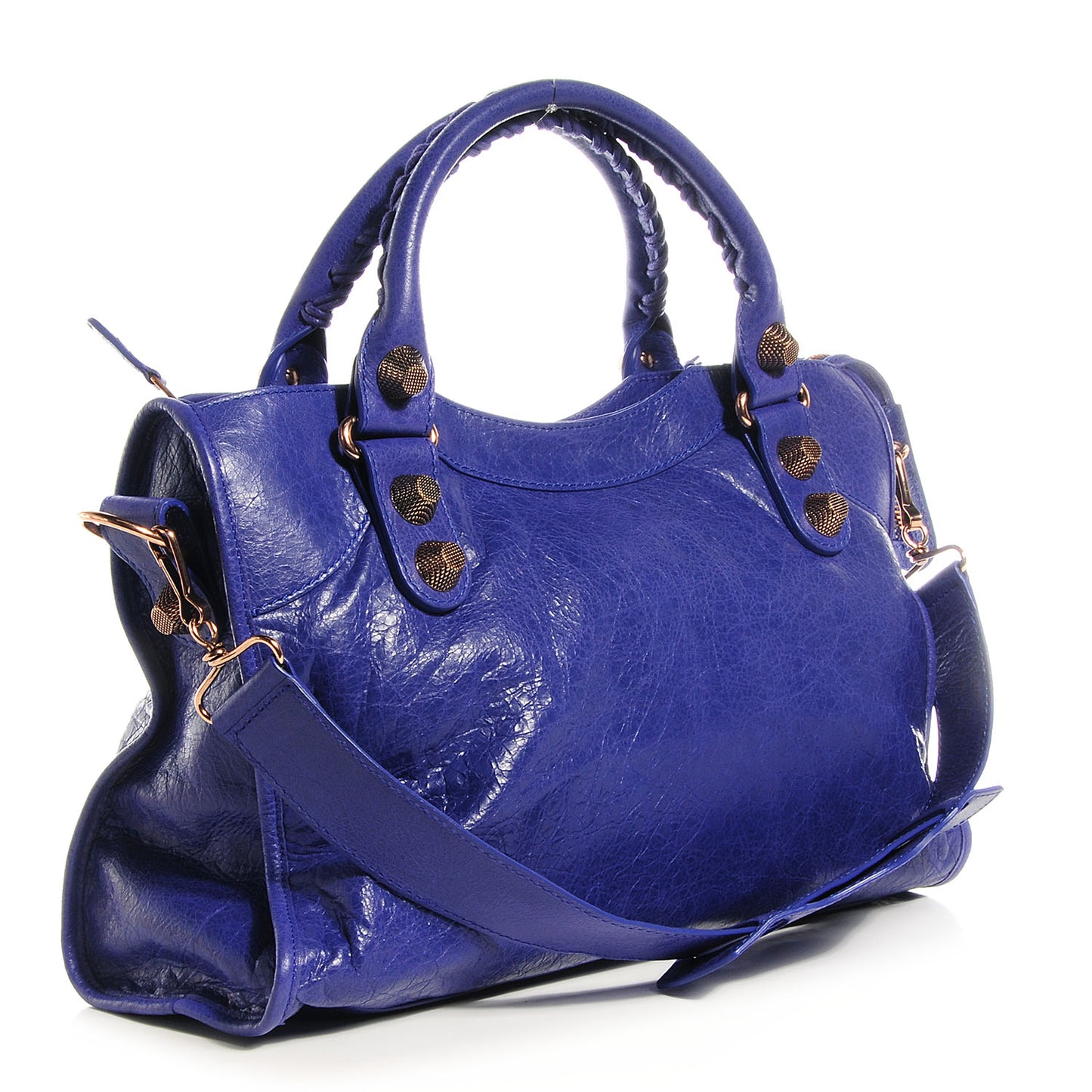 Agneau Giant 21 Rose Gold Hardware City Bleu Lavande