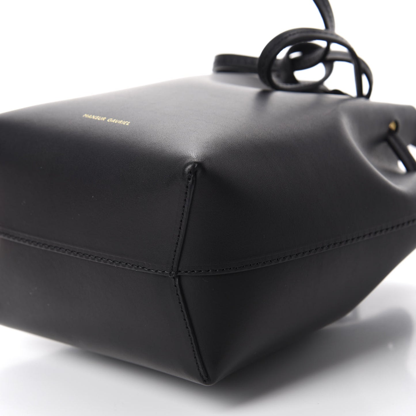 Vegetable Tanned Calfskin Mini Mini Bucket Bag Black Ballerina
