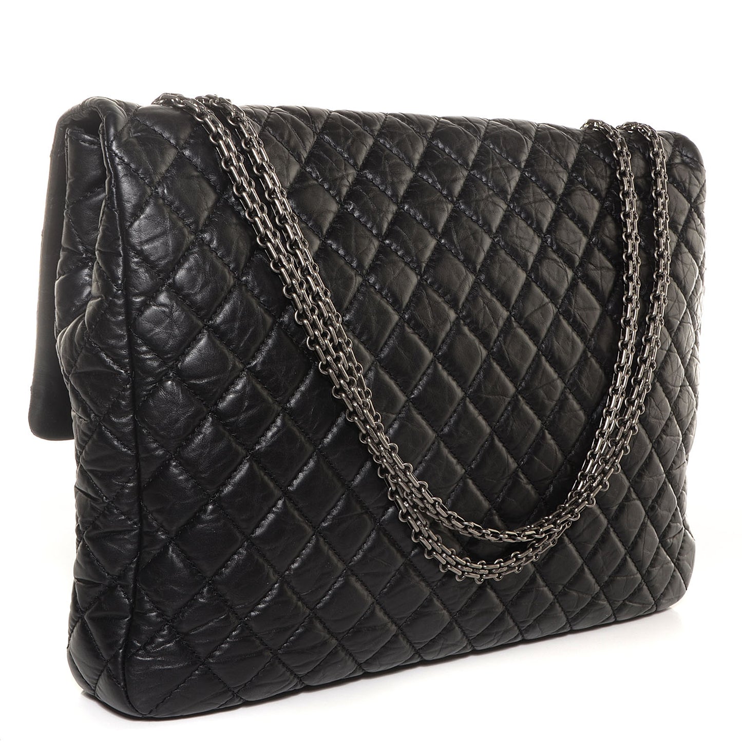Aged Calfskin Reissue XL Maxi Flap Black