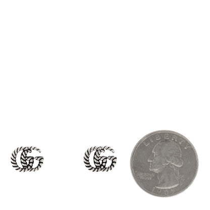 Gucci Sterling Silver Torchon Double G Earrings 2 of 4