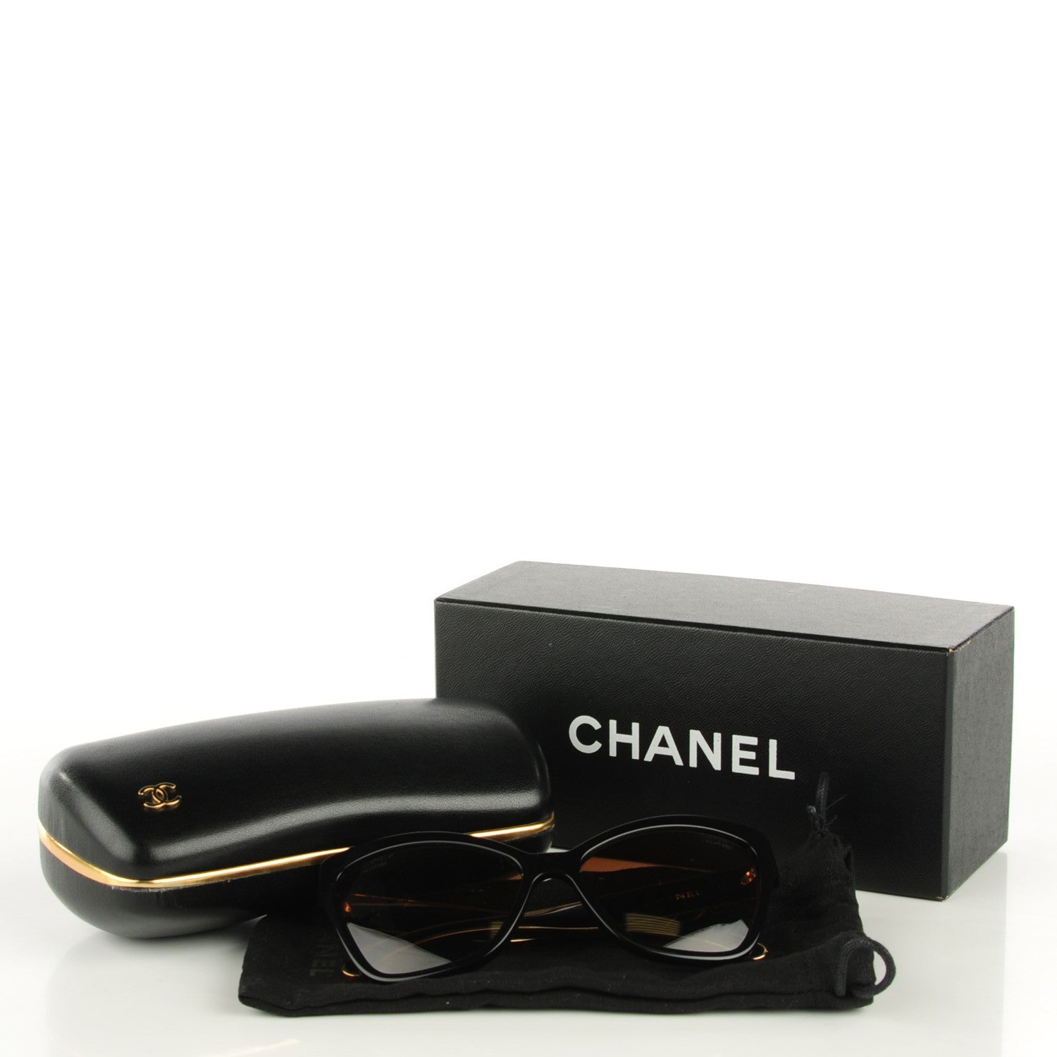 Chanel Acetate CC Cat Eye Sunglasses 5271 Black 6 of 6