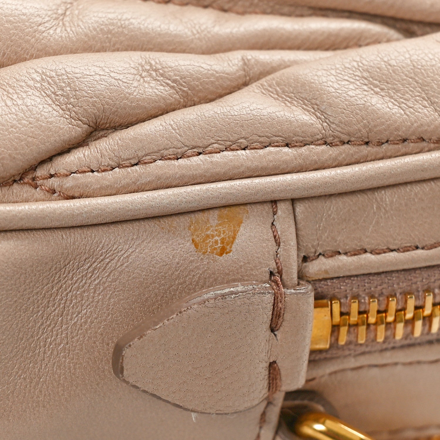 Miu Miu Nappa Matelasse Double Zip Shoulder Bag Cammeo 11 of 13