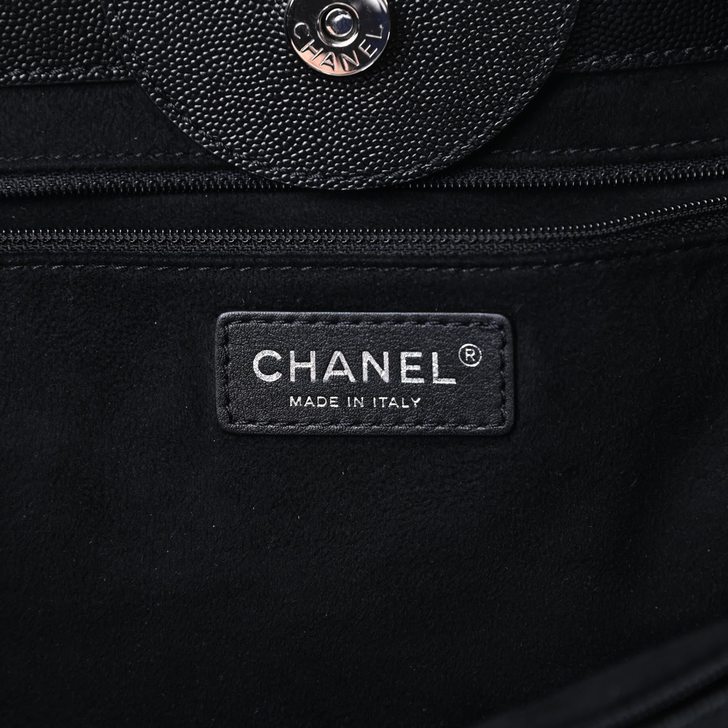 Chanel Caviar Medium Studded Deauville Tote Black 6 of 15