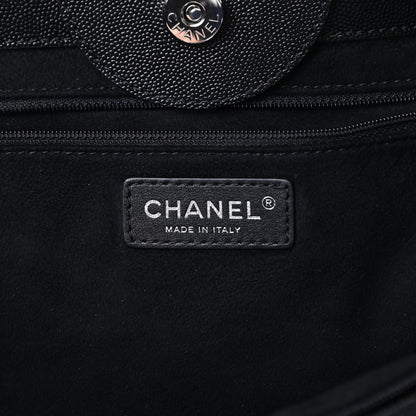 Chanel Caviar Medium Studded Deauville Tote Black 6 of 15