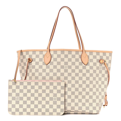 Louis Vuitton Damier Azur Neo Neverfull MM Rose Ballerine 1 of 11