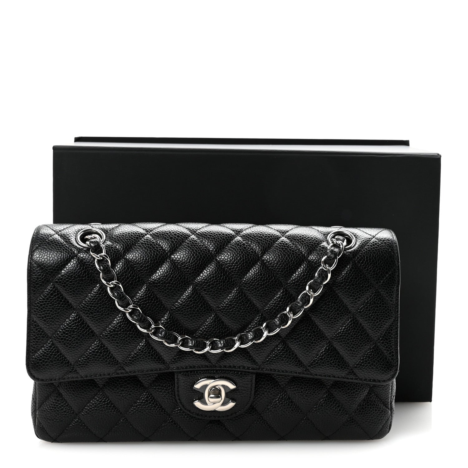 Chanel Caviar Quilted Medium Double Flap Black 11 of 11