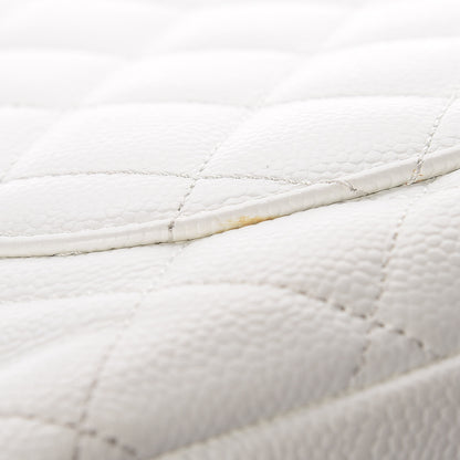 Chanel Caviar Quilted Grand Shopping Tote GST White 20 of 27