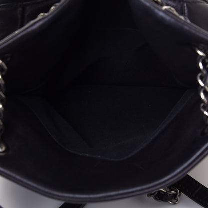 Chanel Lambskin Quilted Drawstring Backpack Black 4 of 14